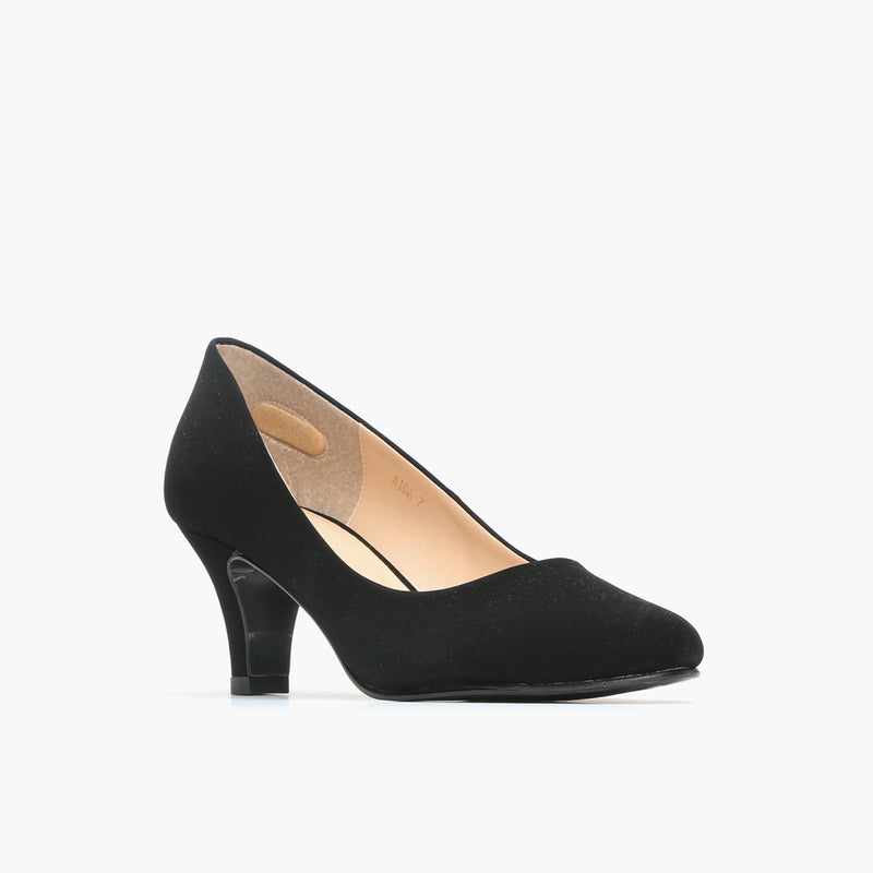 116 AIDA/BLACK/5/NODIM PARISIAN BASIC AIDA HEELED PUMPS