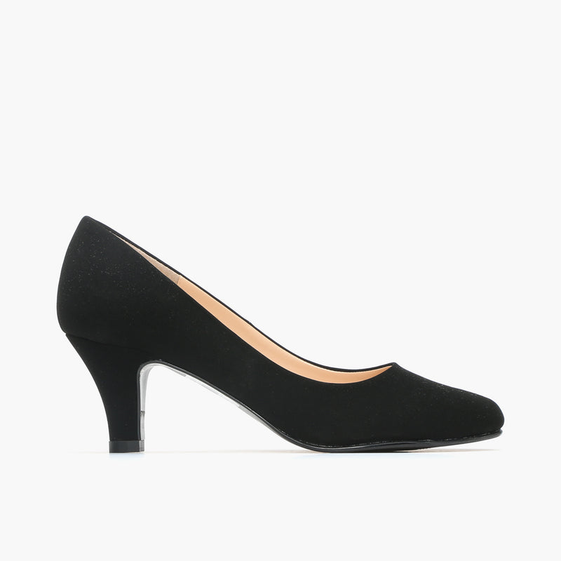 116 AIDA/BLACK/5/NODIM PARISIAN BASIC AIDA HEELED PUMPS