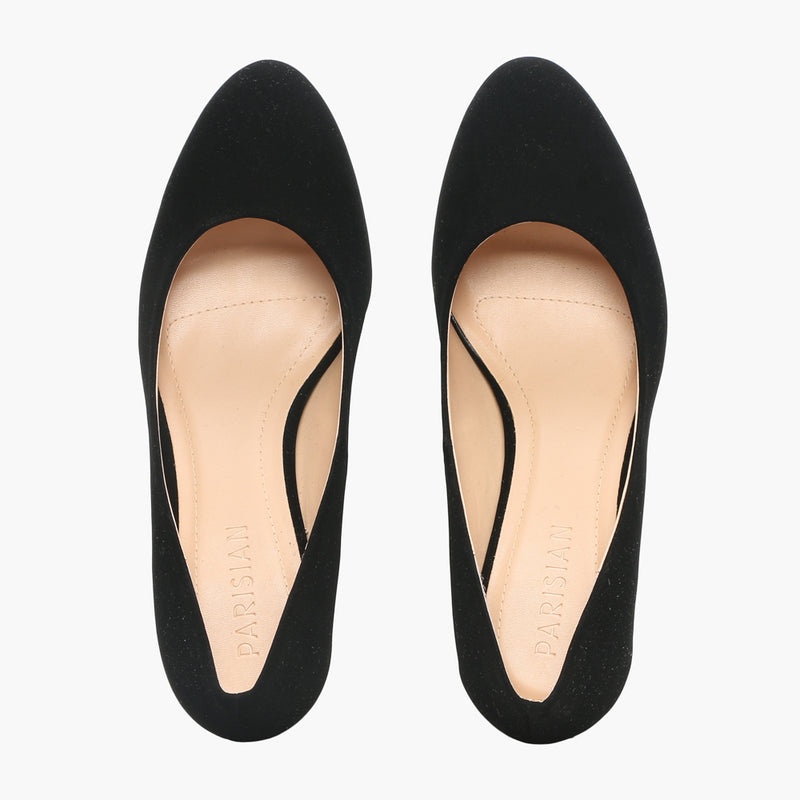 116 AIDA/BLACK/5/NODIM PARISIAN BASIC AIDA HEELED PUMPS