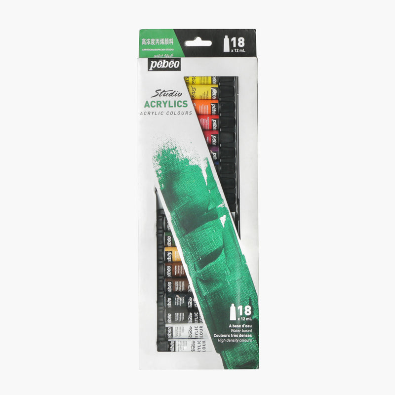 Pebeo Studio Acrylics Color Set of 18