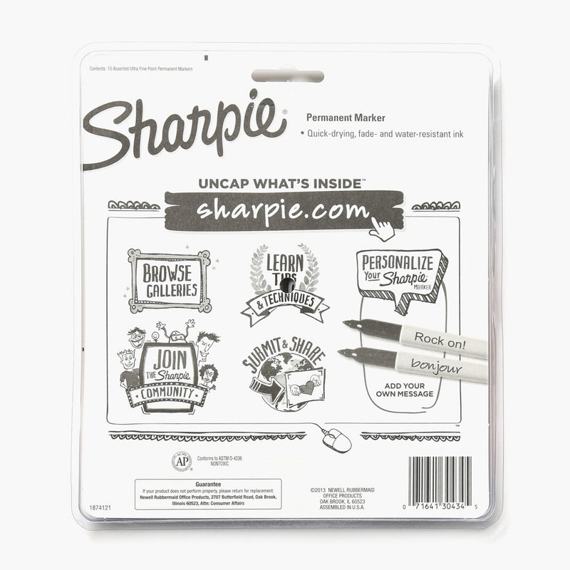 Sharpie Ultra Fine Permanent Markers of 10