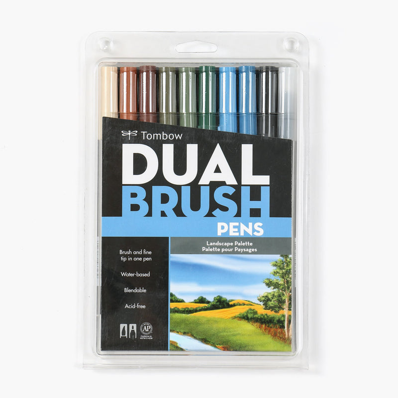 Tombow Landscape Dual Brush Pen Set of 10