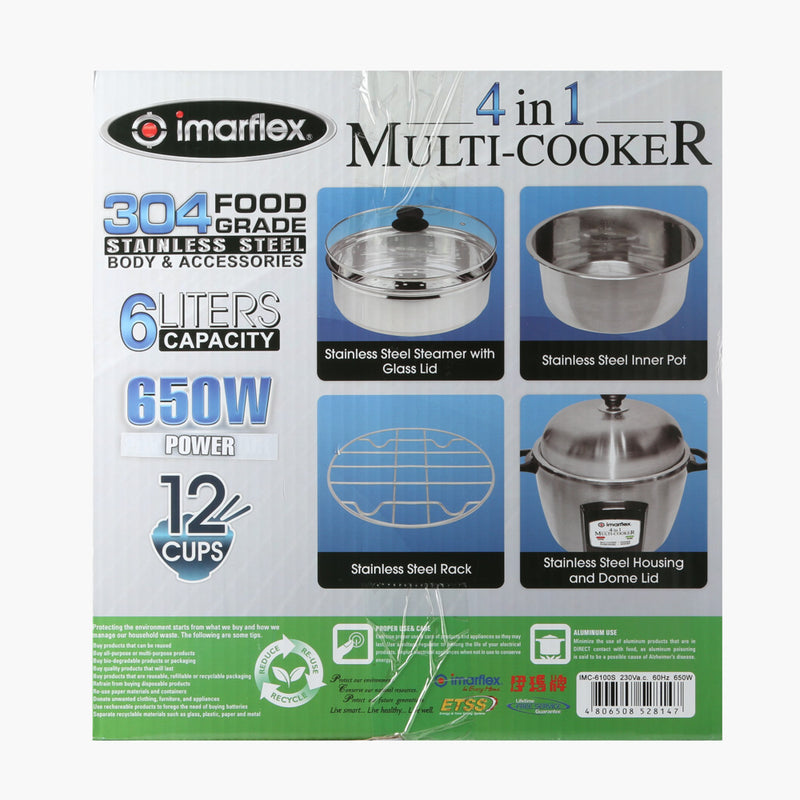 Imarflex IMC-6100S 4-in-1 Multi-Cooker 6L