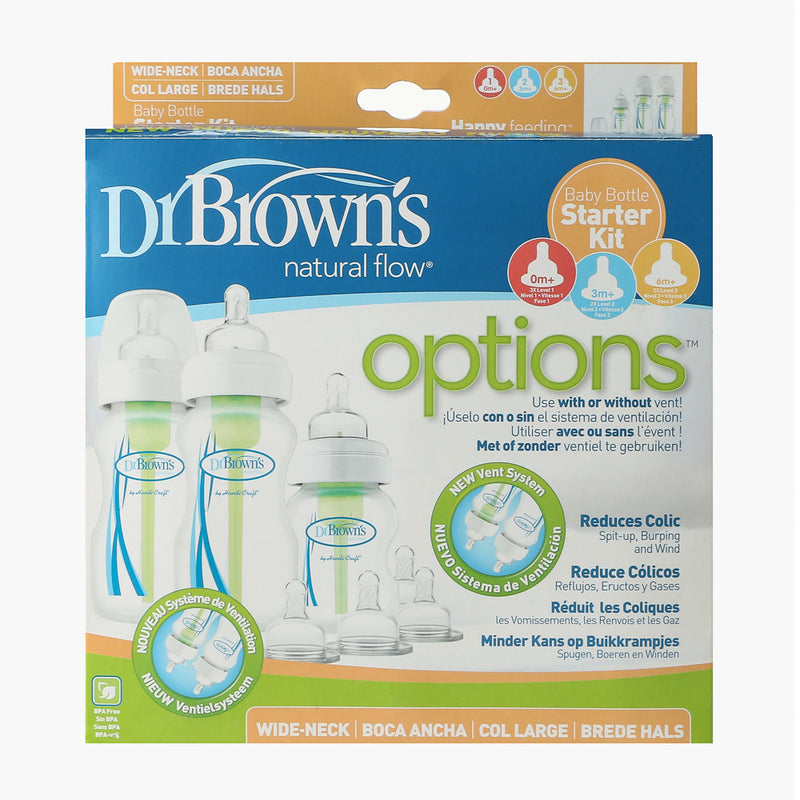 Dr. Brown_s Options Wide-Neck Baby Bottle Starter Kit