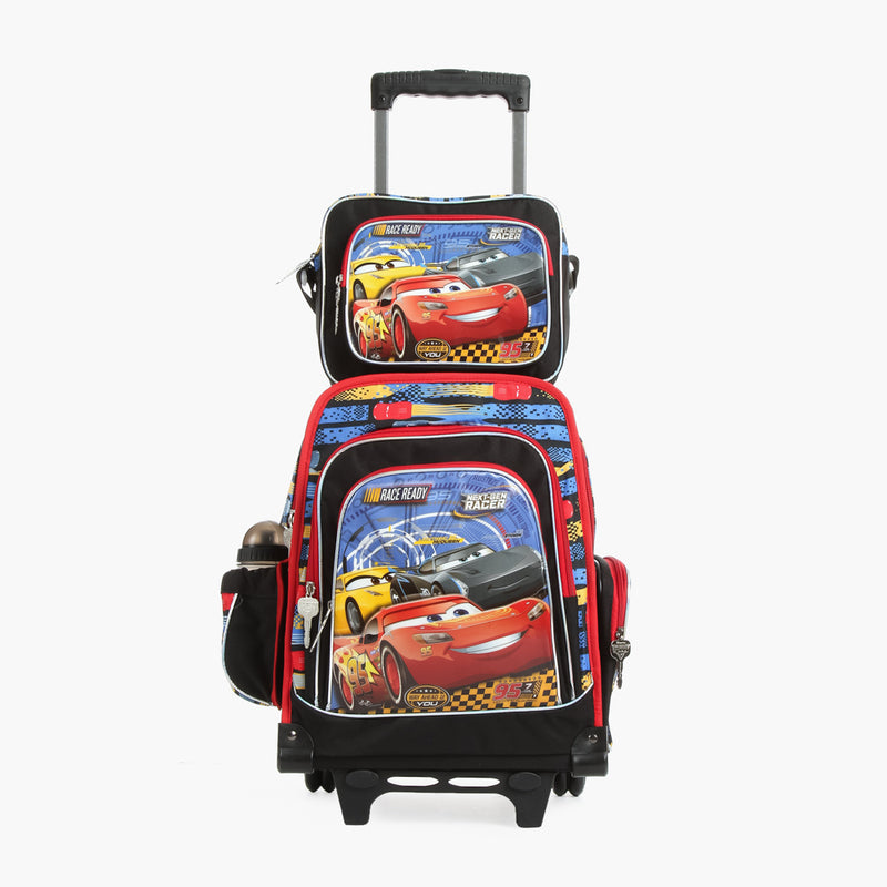 Disney Cars Boys Trolley Bag Set (Multicolored)