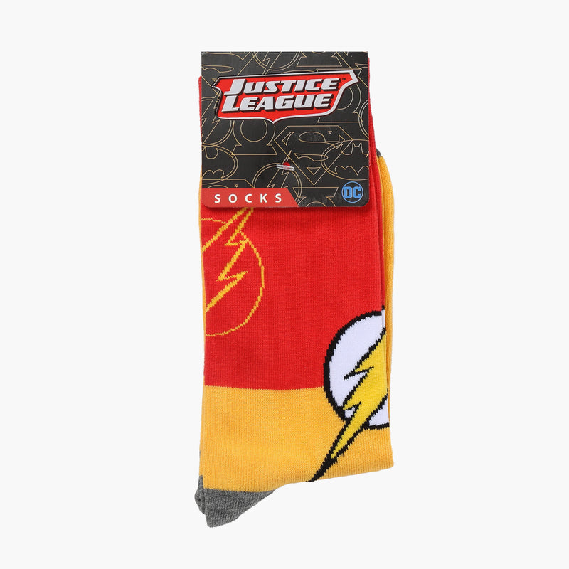 DC Comics Justice League The Flash Crew Socks (Yellow/Red)