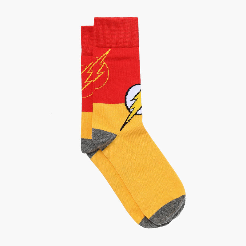 DC Comics Justice League The Flash Crew Socks (Yellow/Red)