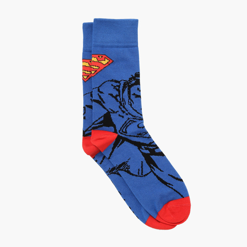 DC Comics Justice League Superman Crew Socks (Blue)