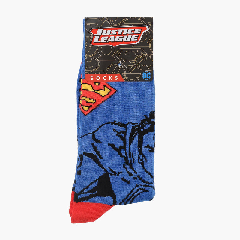 DC Comics Justice League Superman Crew Socks (Blue)