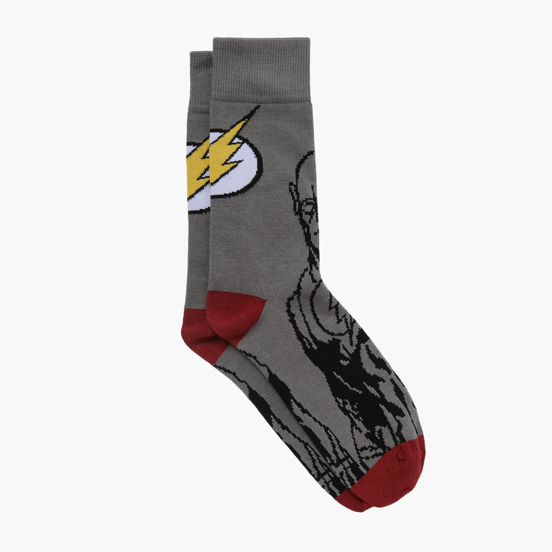 DC Comics Justice League The Flash Crew Socks (Grey)