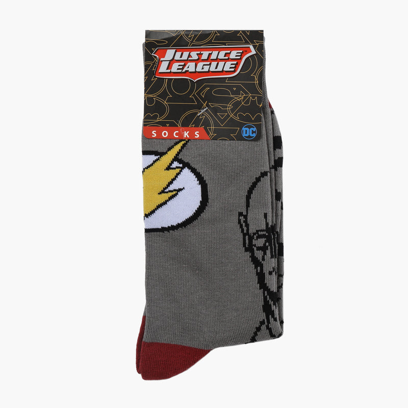 DC Comics Justice League The Flash Crew Socks (Grey)