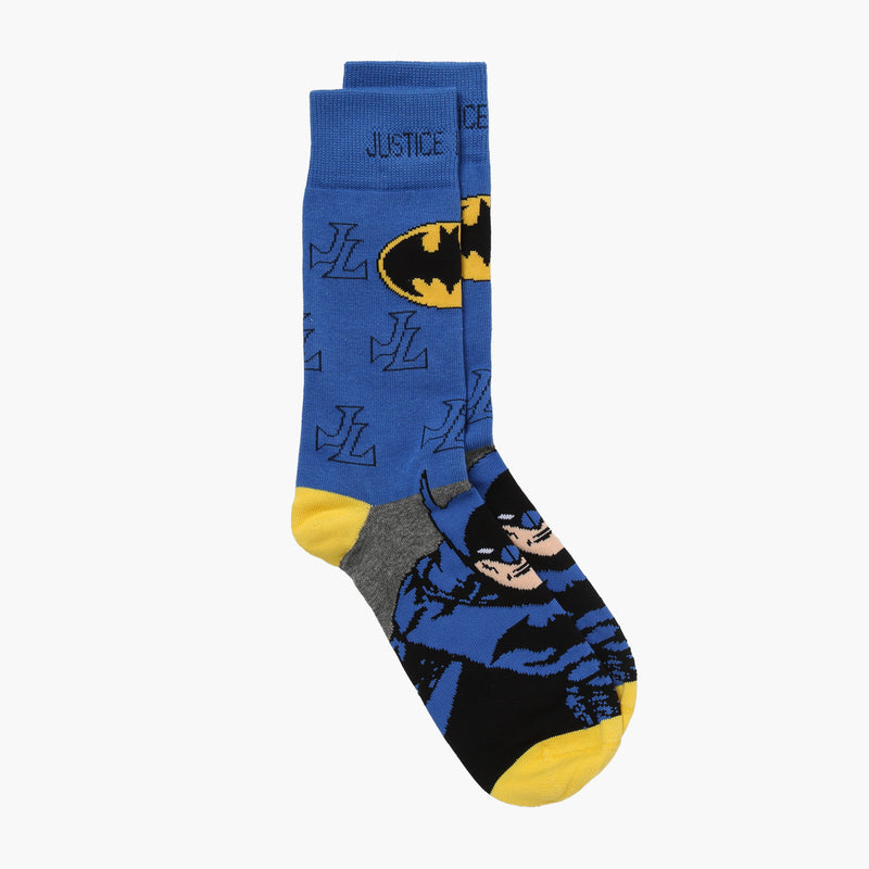 DC Comics Justice League Batman Crew Socks (Blue)