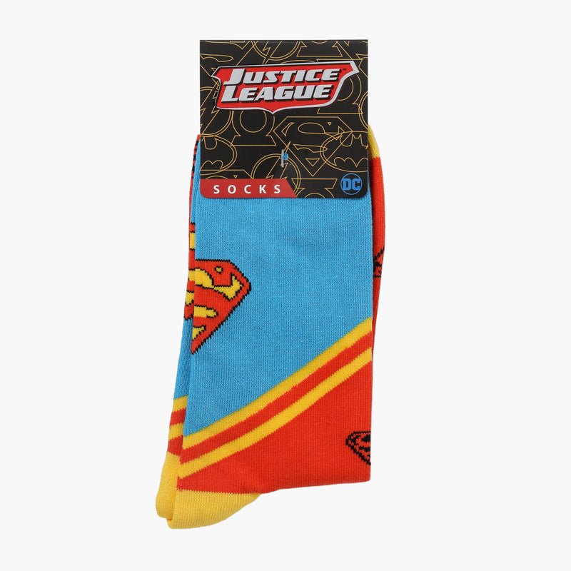 DC Comics Justice League Superman Crew Socks (Red/Blue)