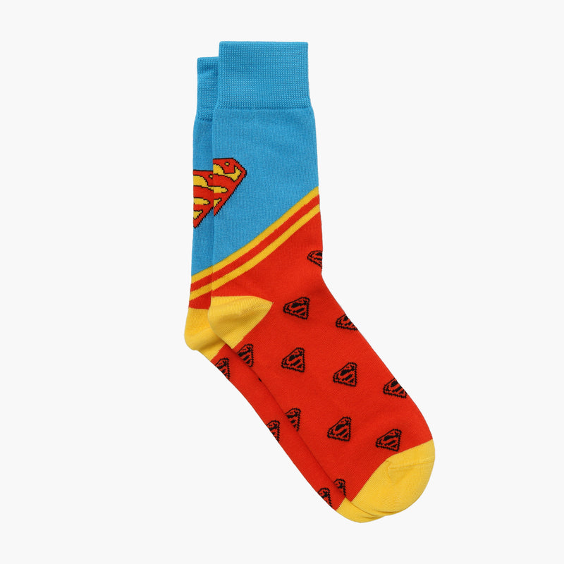 DC Comics Justice League Superman Crew Socks (Red/Blue)