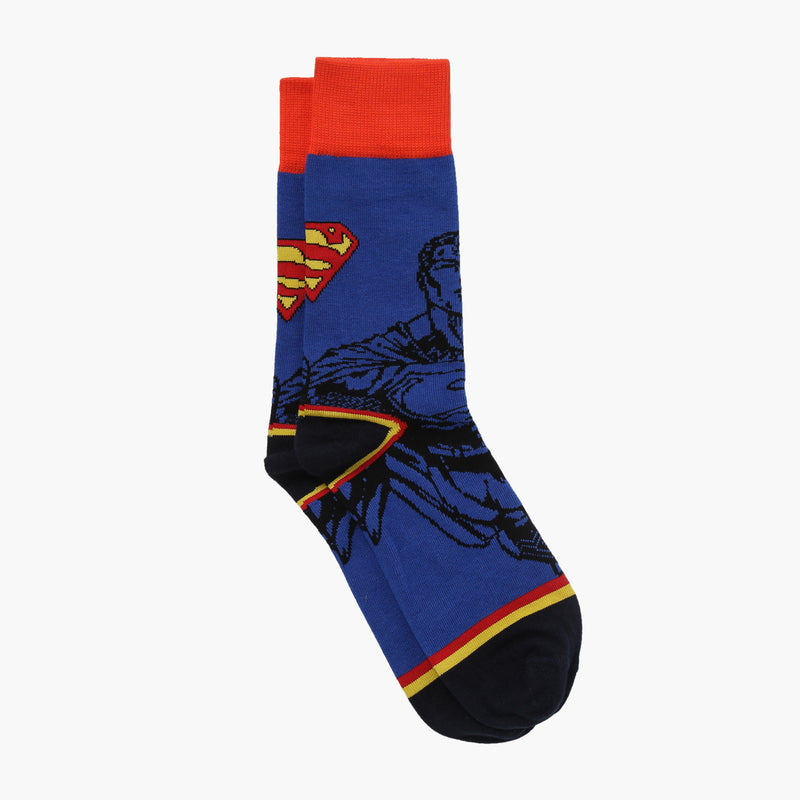 DC Comics Justice League Superman Crew Socks (Blue)