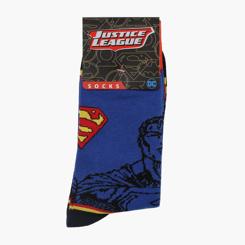 DC Comics Justice League Superman Crew Socks (Blue)