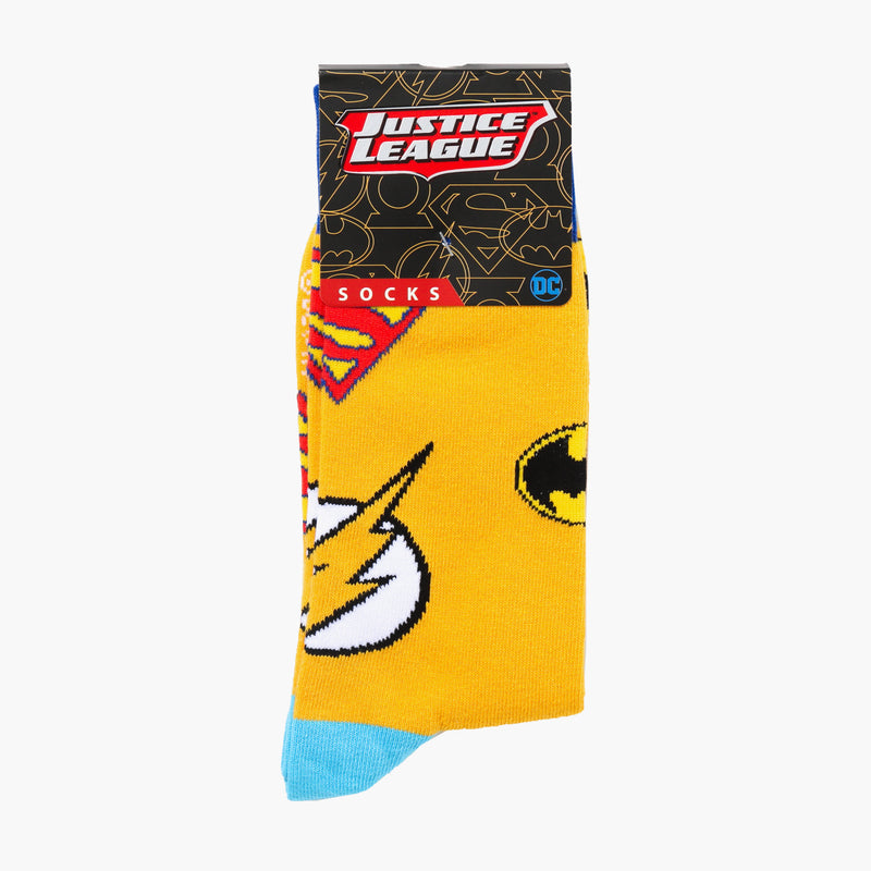 DC Comics Justice League Crew Socks (Yellow)