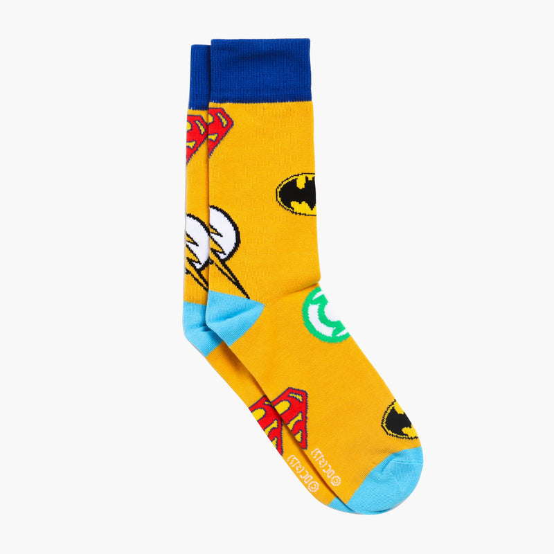 DC Comics Justice League Crew Socks (Yellow)