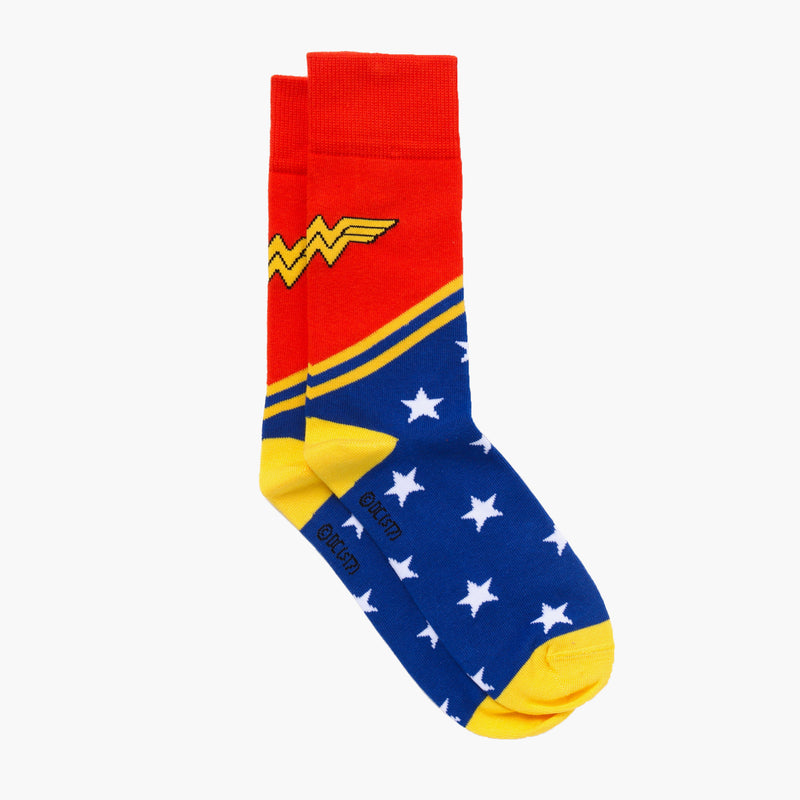 DC Comics Justice League Wonder Woman Crew Socks (Red/Blue)