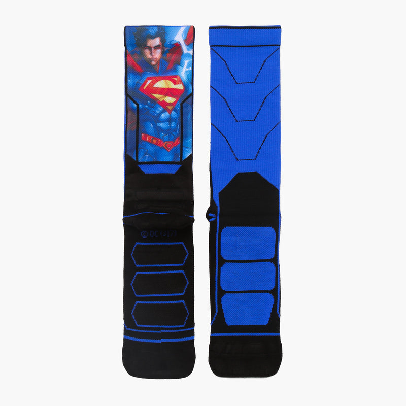 DC Comics Justice League Superman Sports Crew Socks (Blue/Black)