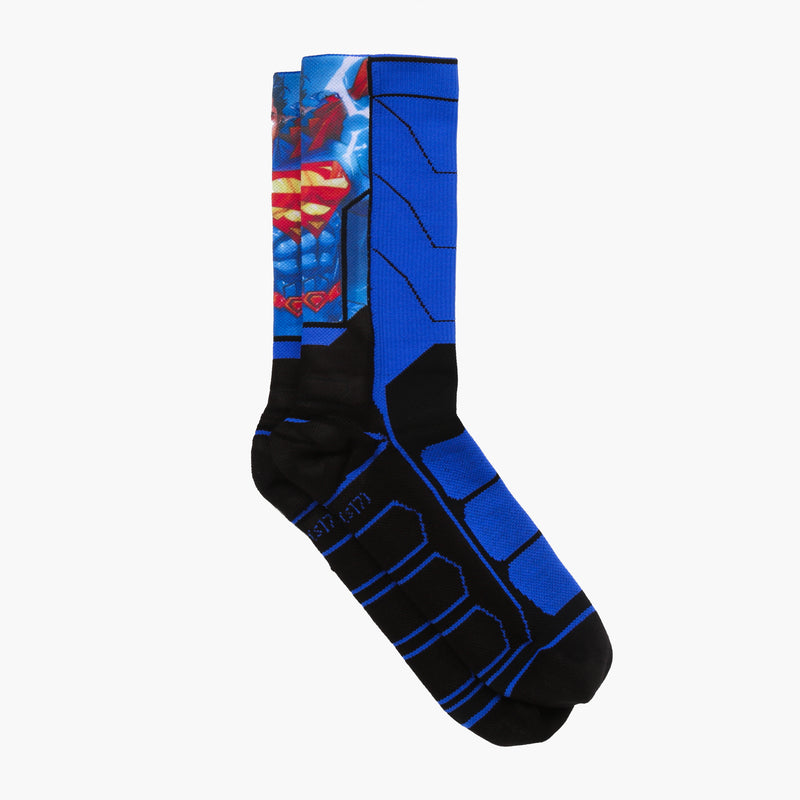 DC Comics Justice League Superman Sports Crew Socks (Blue/Black)