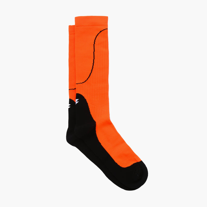 For Bare Feet Mens Surge Compression Sports Crew Socks (Orange/Black)