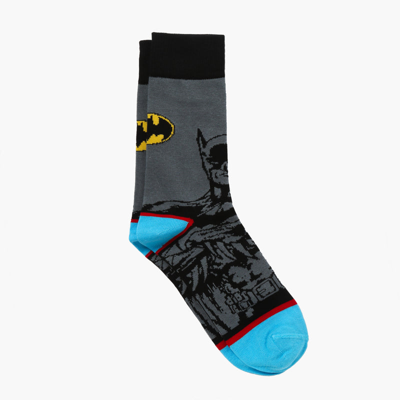 DC Comics Justice League Batman Crew Socks (Grey)