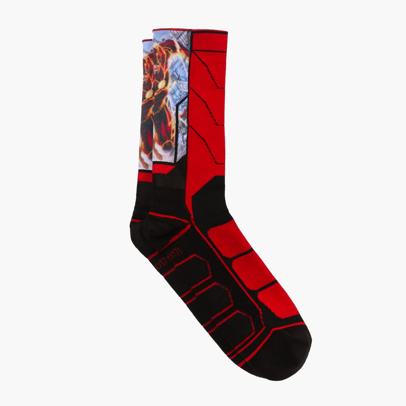 DC Comics Justice League The Flash Mens Sports Crew Socks (Red/Black)