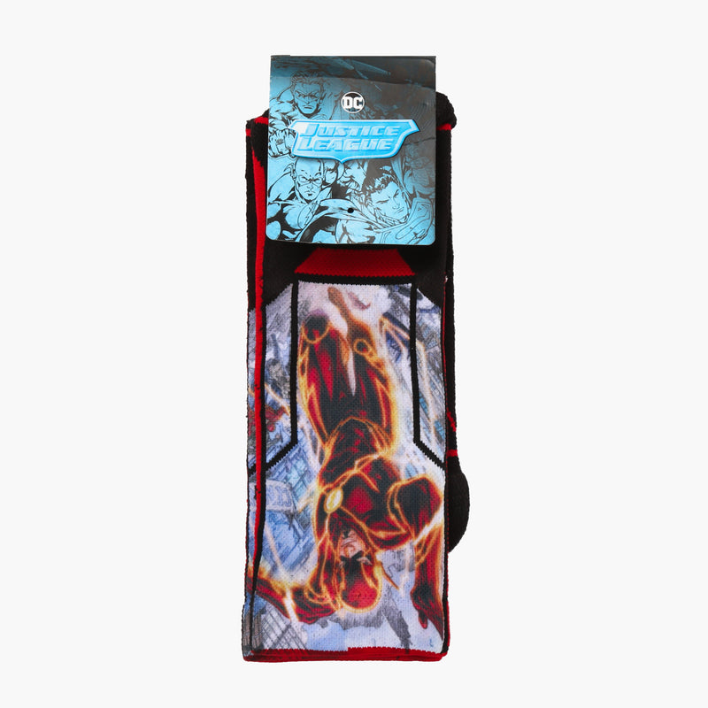 DC Comics Justice League The Flash Mens Sports Crew Socks (Red/Black)