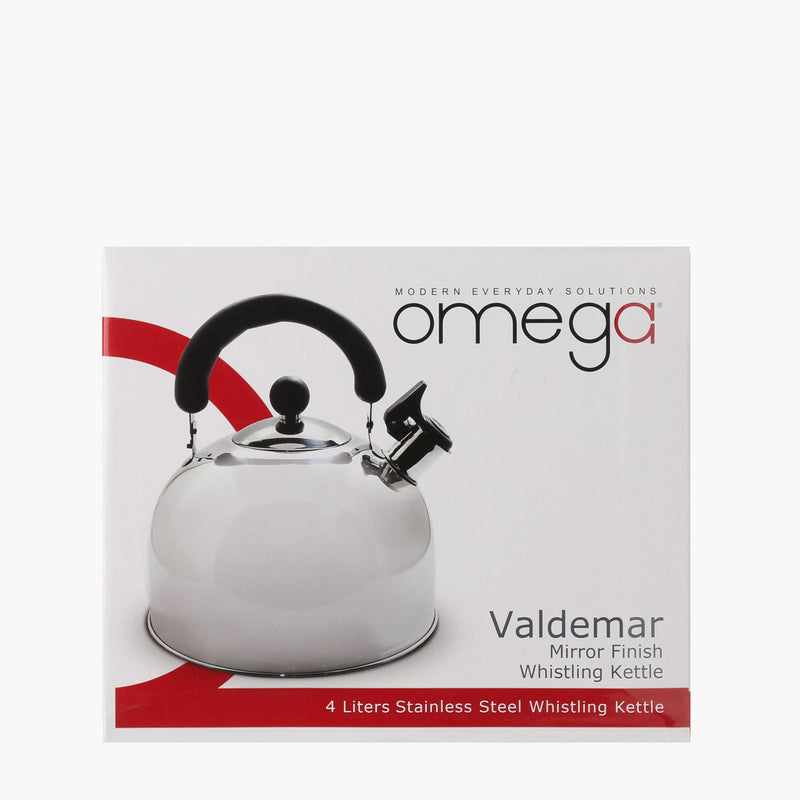 Omega Stainless Steel Whistling Kettle 4L