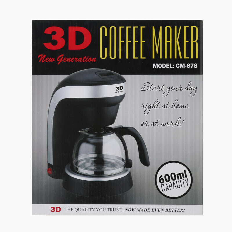 3D Coffee Maker 600mL CM-678