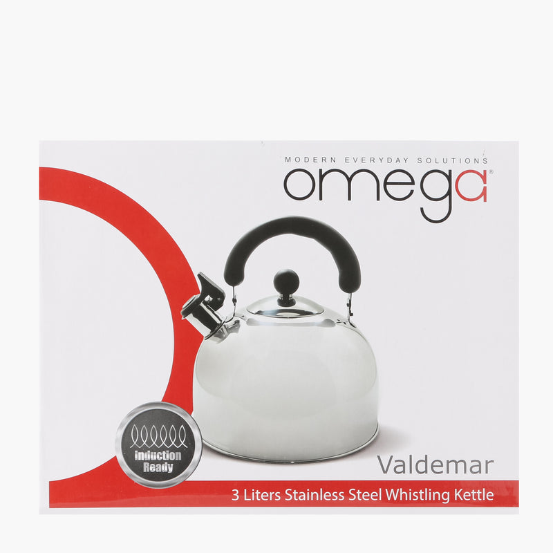 Omega 3.0L Stainless Steel Whistling Kettle