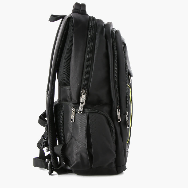 Beverly Hills Polo Club Mens 078 Backpack (Black and Yellow)