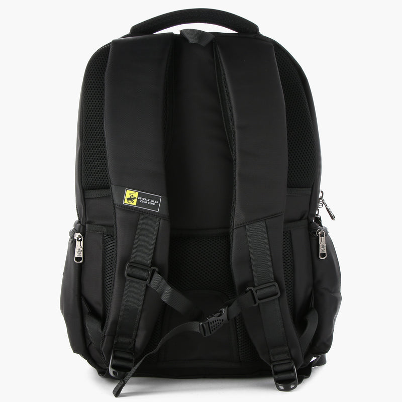 Beverly Hills Polo Club Mens 078 Backpack (Black and Yellow)