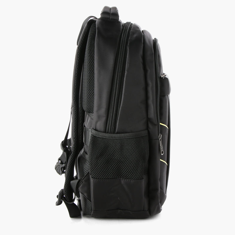 Beverly Hills Polo Club Mens 079 Backpack (Black and Yellow)