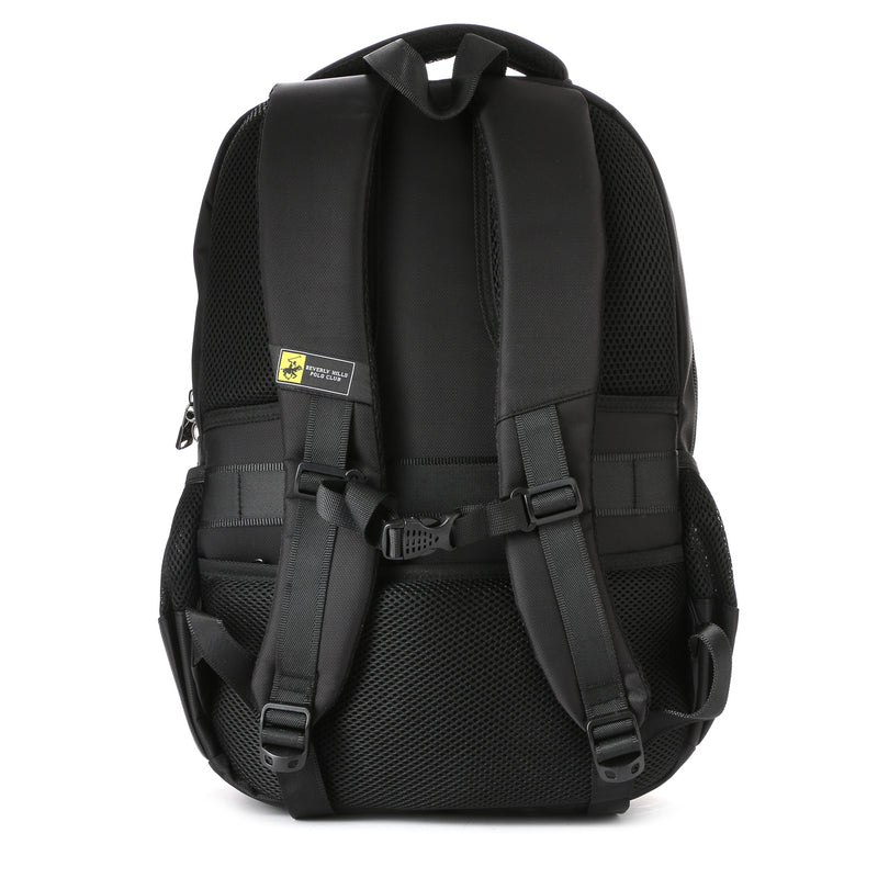 Beverly Hills Polo Club Mens 080 Backpack (Black and Yellow)