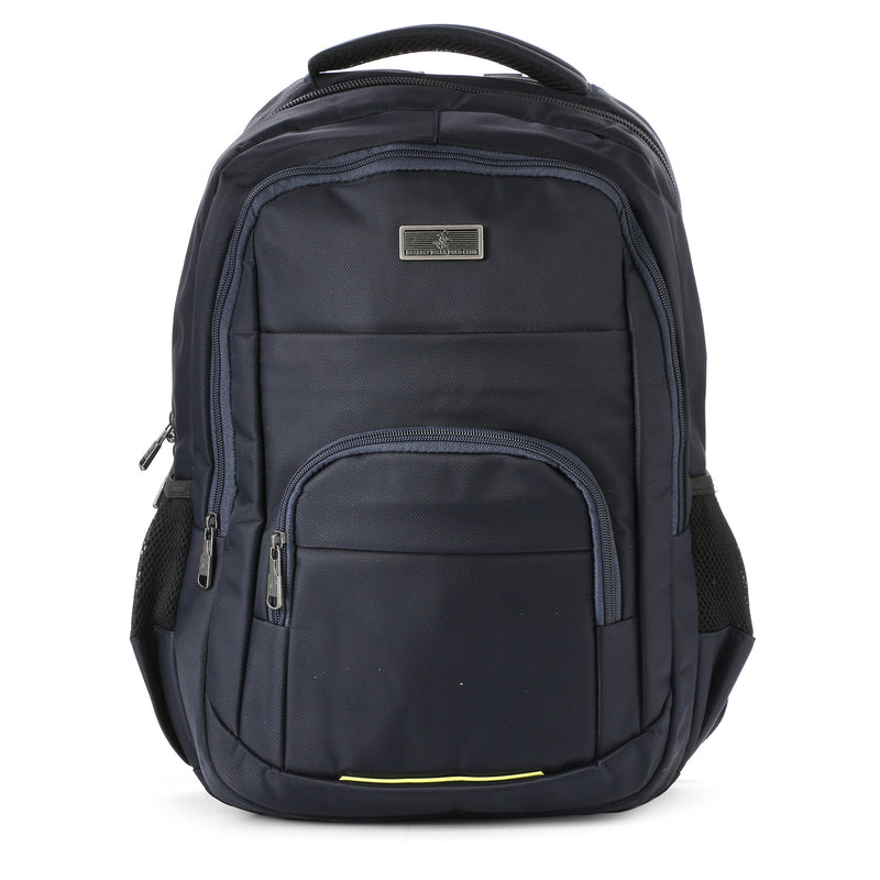 Beverly Hills Polo Club Mens 080 Backpack (Navy blue and Yellow)