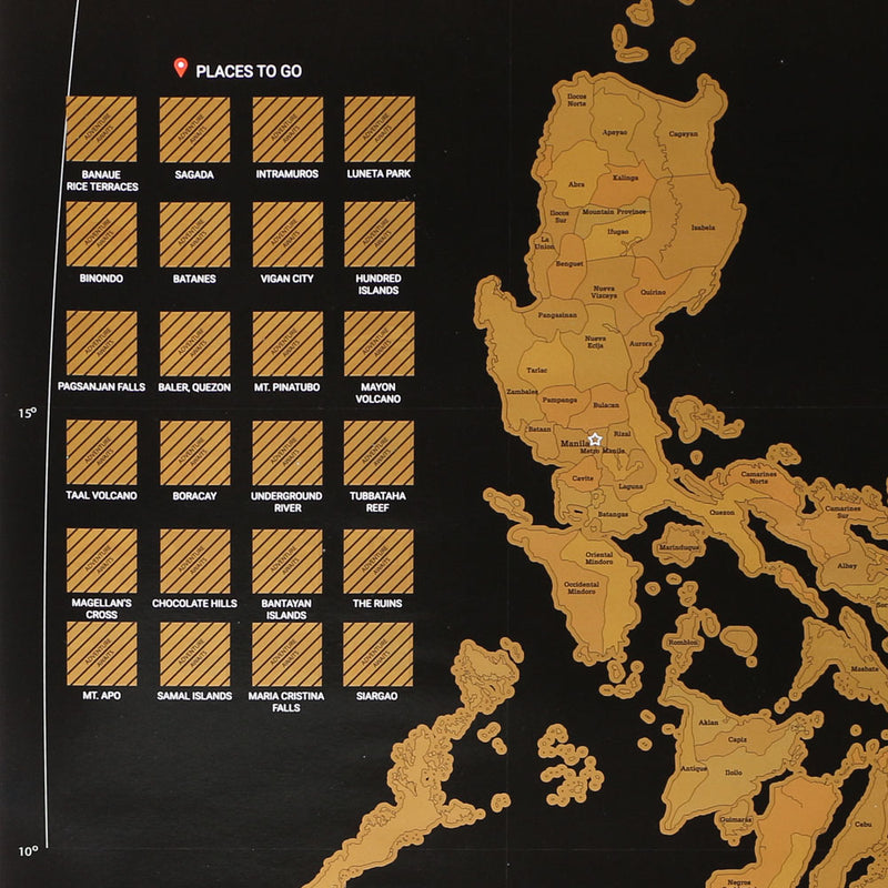 Philippines Premium Scratch Map