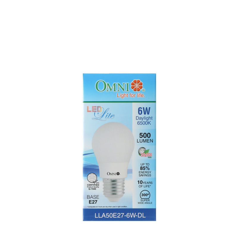 Omni  4-pack LED Lite Bulb 6W Daylight