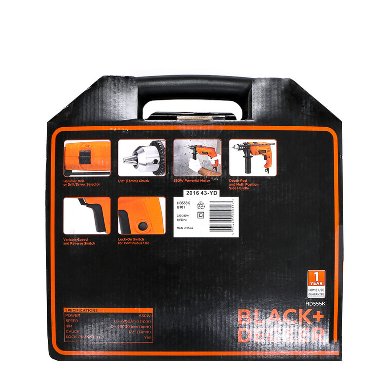 Black & Decker HD555K Hammer Drill 13mm.