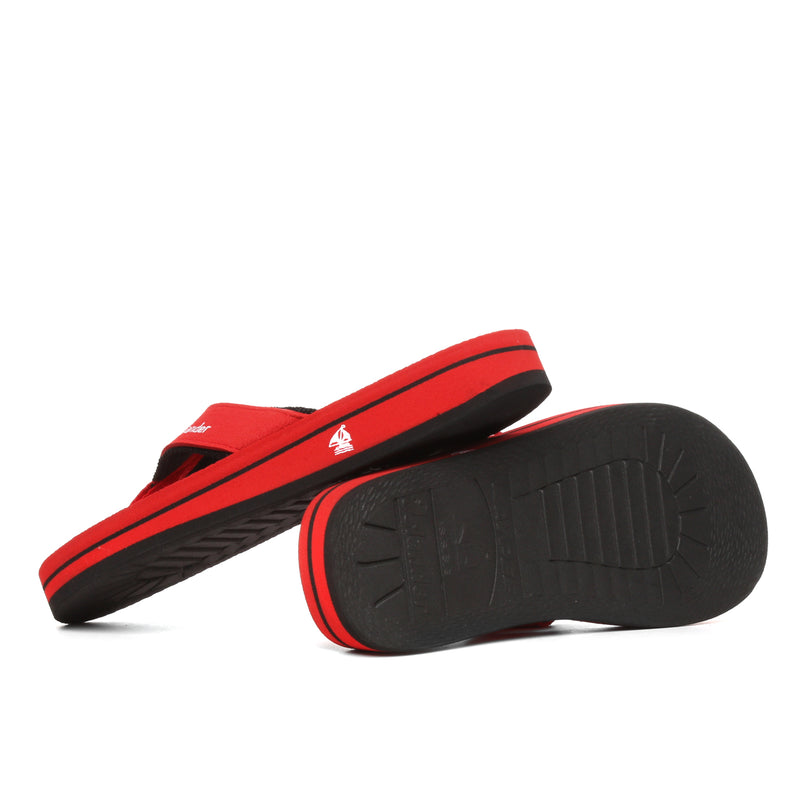 ISLANDERRE/RED/5/NODIM ISLANDER REGULARS RUBBER SLIPPERS