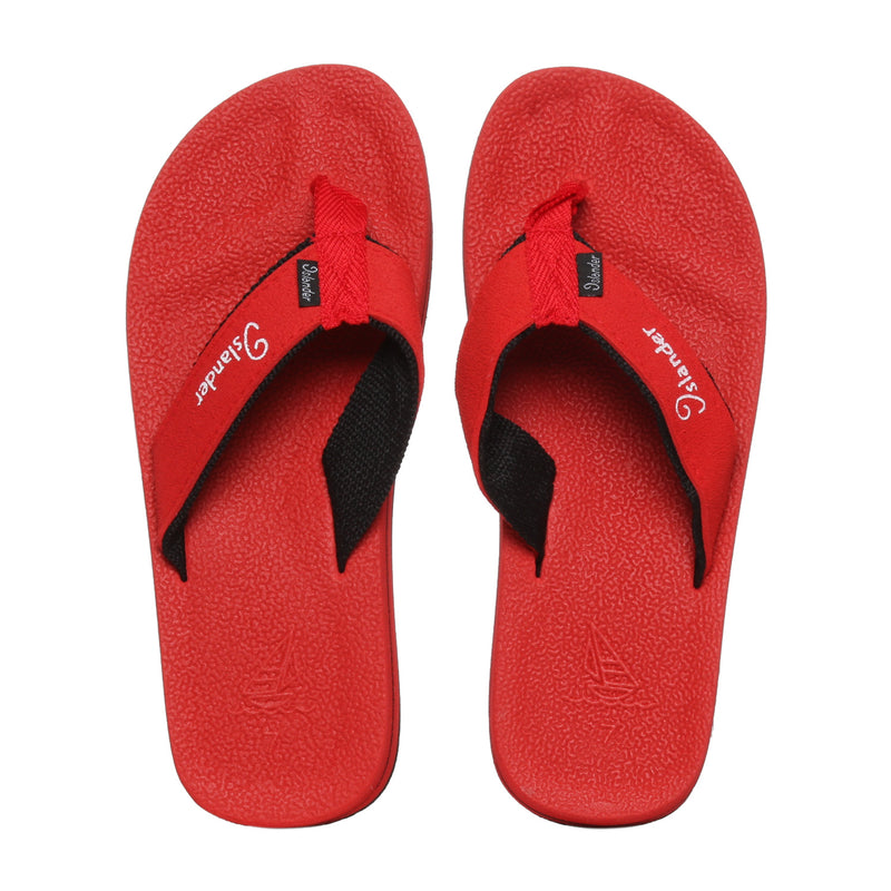 ISLANDERRE/RED/5/NODIM ISLANDER REGULARS RUBBER SLIPPERS