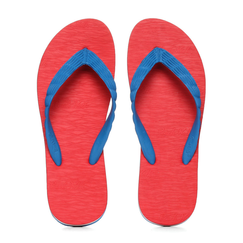 6699 MULTI COLORED RED 4-5 BEACHWALK MULTI FLIP-FLOPS