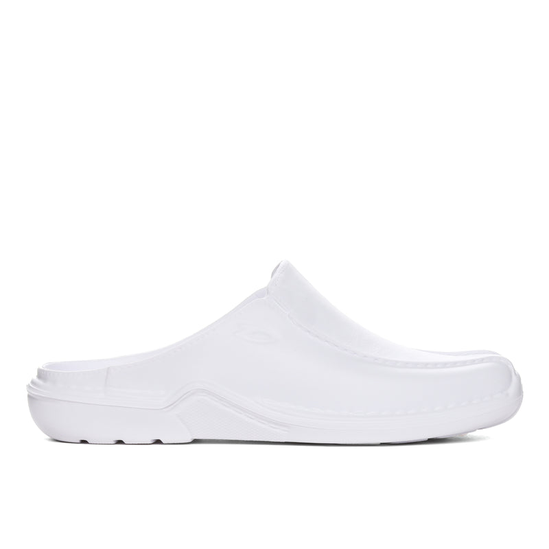 DURALITE ENZO MULES WHT 5 DURALITE ENZO SLIP ON MOLDED SHOES