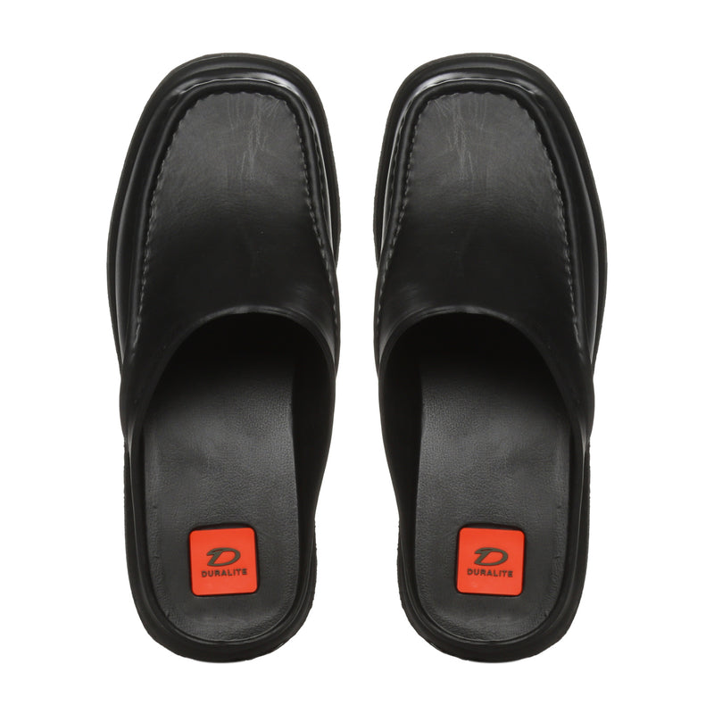 DURALITE MULES BLK 5 DURALITE MULES SLIP ON MOLDED SHOES