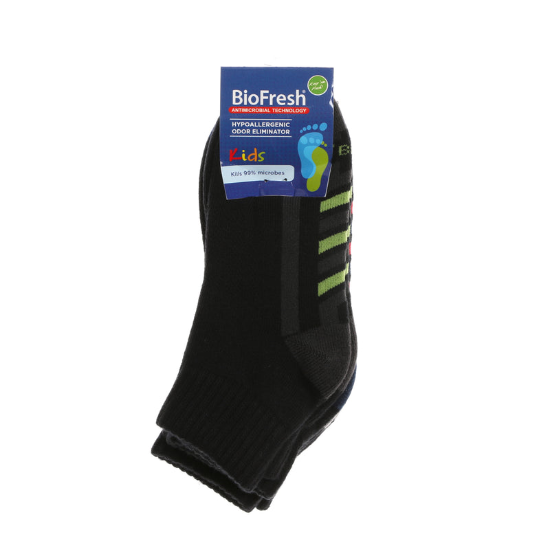 BioFresh Boys Sports Ankle Socks 3-Pair Set