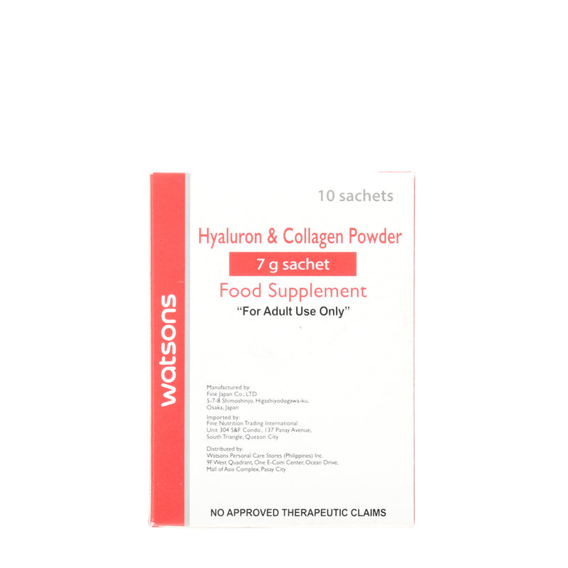 Watsons Hyaluron and Collagen Powder Food Supplement (10 sachets)