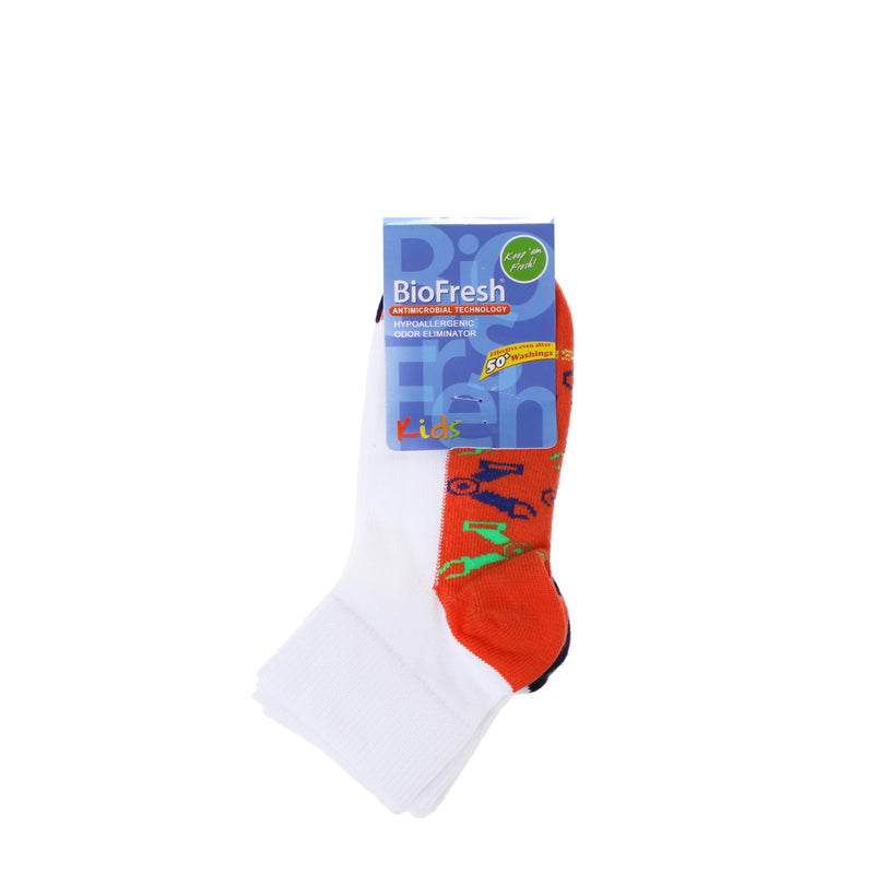 BioFresh Boys Casual Ankle Socks 3-Pair Set