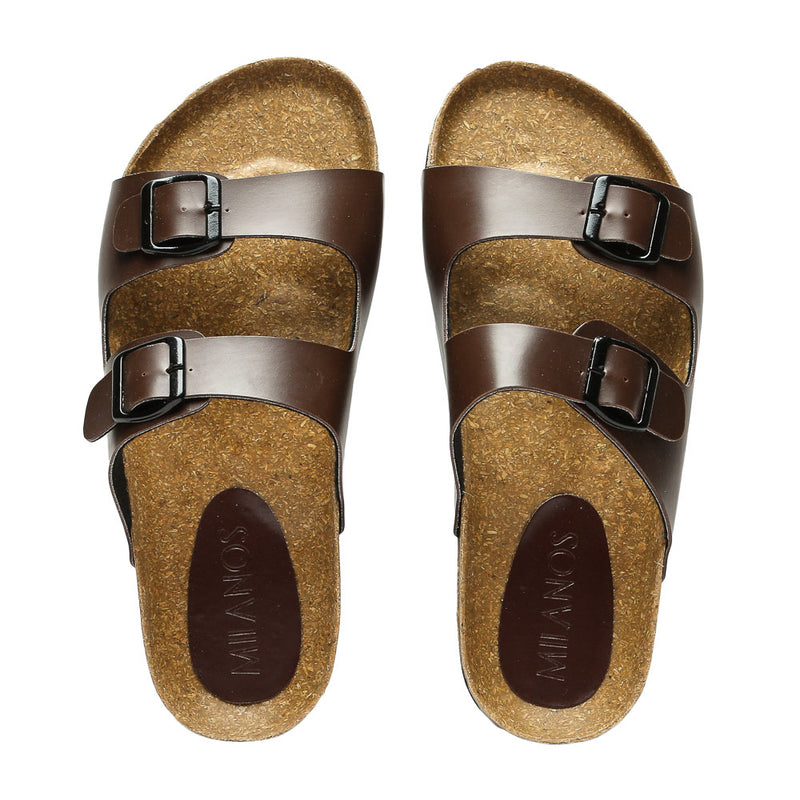 MIKOMILANO/BROWN/10/NODIM MILANOS MIKO1 2BAND W/BUCKLE SANDALS