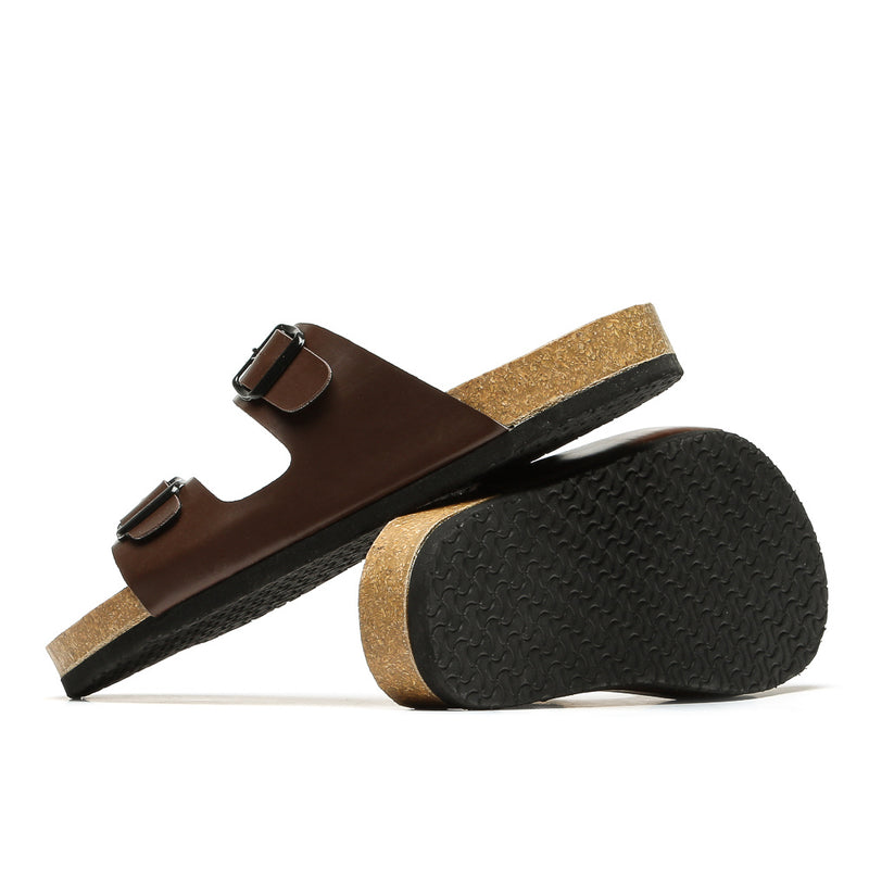 MIKOMILANO/BROWN/10/NODIM MILANOS MIKO1 2BAND W/BUCKLE SANDALS